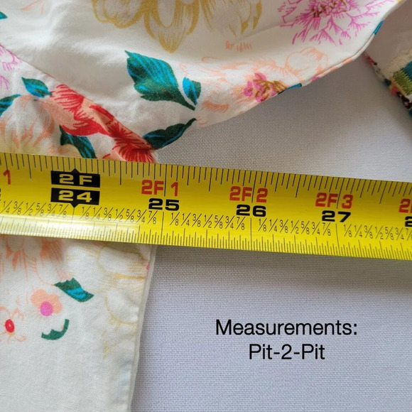 Linda Anderson Peasant Boho Floral 3/4 Sleeve Embroidered Tunic (Plus Size: XXL) - Picture 14 of 15